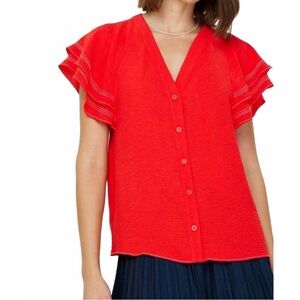 NEW CURRENT AIR thea top in red size XS‎